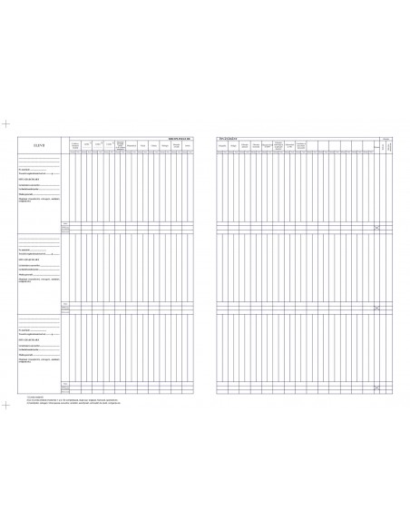 Catalog pentru învatamantul gimnazial (clasele V-VIII), 39 elevi - coperta duplex