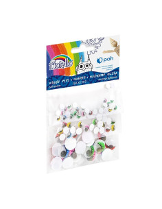 Accesorii creatie - ochi plastic, 30x5mm, 25x8mm, 25x15mm, cu gene, set 80 buc, Fiorello, GR-KE3P3 / 170-2608