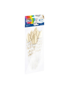Accesorii creatie - pene, auriu, 13-19cm, set 8 buc, Fiorello, GR-FE014 / 170-2619