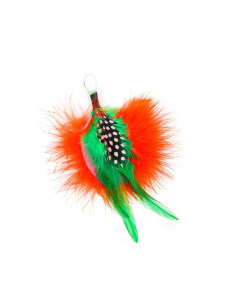 Accesorii creatie - pene, portocaliu, verde, 11-13cm, set 3 buc, Fiorello, GR-FE017 / 170-2621