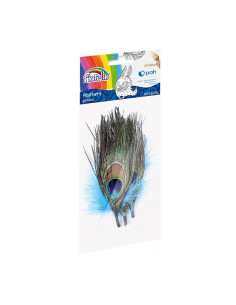 Accesorii creatie - pene, 14-16cm, paun, set 3 buc, Fiorello, GR-FE018 / 170-2622