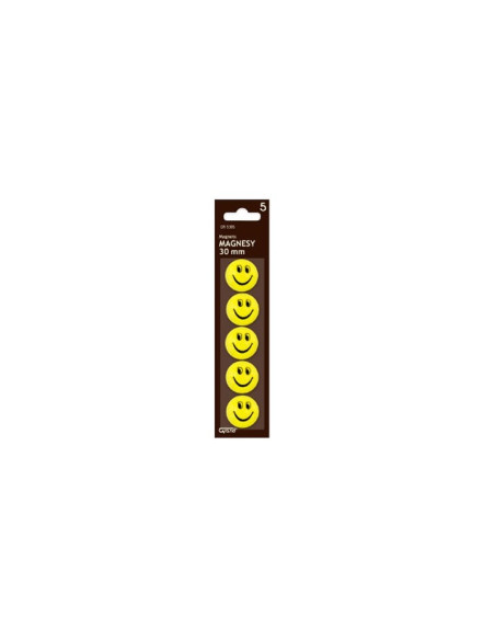 Magneti Grand GR-530S / 130-1814 emoji, diametru 30mm, galben, set 5 buc