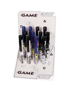 Stilou Cresco Game 280030-B, penita iridium, alimentare rezerve, corp plastic diverse culori
