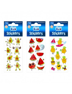 Abtibilduri - ananas, avocado, pepene, set 8-10 buc, Sticker Boo, 483494