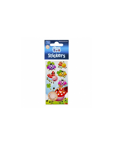 Abtibilduri - buburuze, set 7-8 buc, Sticker Boo, 101531