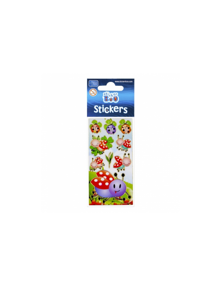 Abtibilduri - buburuze, set 7-8 buc, Sticker Boo, 101531
