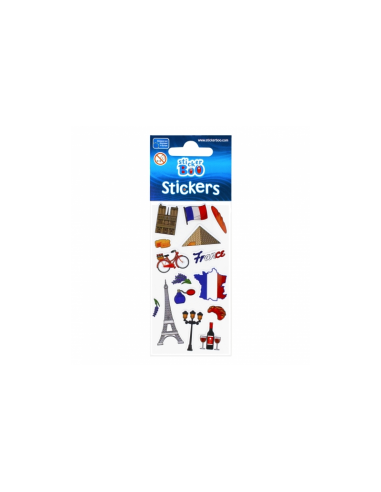 Abtibilduri - calatorii Italia, Anglia, Franta, set 13-19 buc, Sticker Boo, 489559