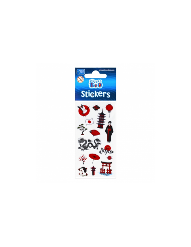 Abtibilduri - Calatorii USA, Japonia, Mexic, set 16-19 buc, Sticker Boo, 489560