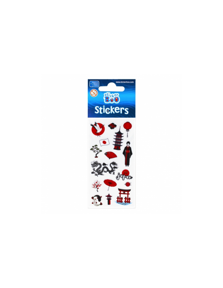 Abtibilduri - Calatorii USA, Japonia, Mexic, set 16-19 buc, Sticker Boo, 489560