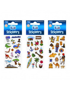 Abtibilduri - calatorii, set 16-17 buc, Sticker Boo, 489561