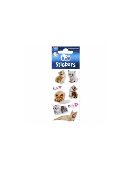 Abtibilduri - catei, pisici, set 7-8 buc, Sticker Boo, 476945