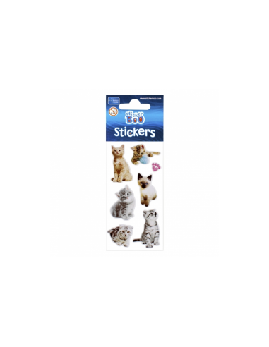 Abtibilduri - catei, pisici, set 7-8 buc, Sticker Boo, 476945