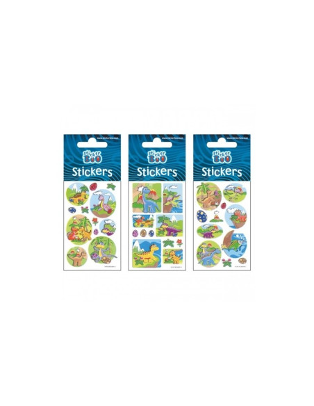 Abtibilduri - dinozauri, set 10-13 buc, Sticker Boo, 382532