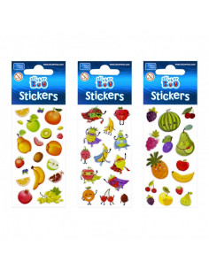 Abtibilduri - fructe, set 14-20 buc, 18x6 cm, Sticker Boo, 471543