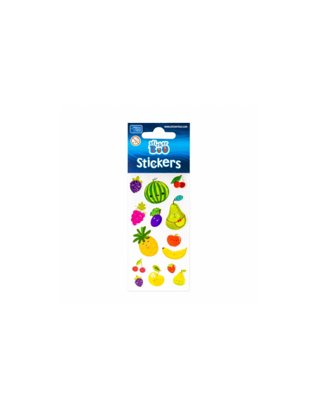 Abtibilduri - fructe, set 14-20 buc, 18x6 cm, Sticker Boo, 471543