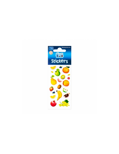 Abtibilduri - fructe, set 14-20 buc, 18x6 cm, Sticker Boo, 471543