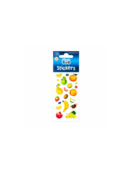 Abtibilduri - fructe, set 14-20 buc, 18x6 cm, Sticker Boo, 471543
