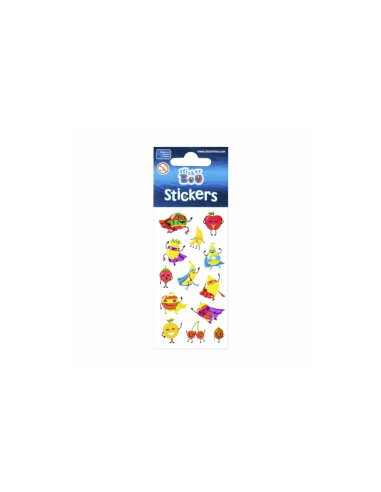 Abtibilduri - fructe, set 14-20 buc, 18x6 cm, Sticker Boo, 471543