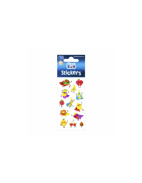 Abtibilduri - fructe, set 14-20 buc, 18x6 cm, Sticker Boo, 471543