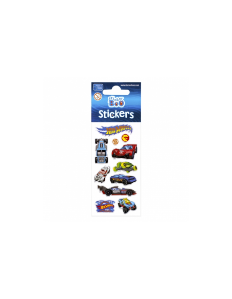 Abtibilduri - Hot Wheels, set 12 buc, Sticker Boo, 262434