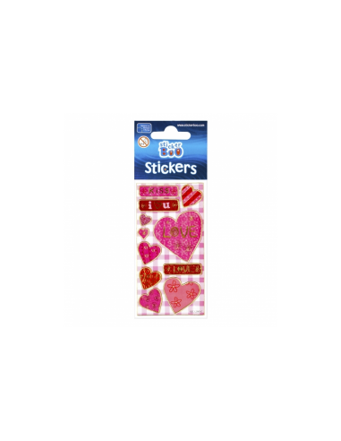 Abtibilduri - inimi / love, set 11-13 buc, 7x18 cm, Sticker Boo, 225030