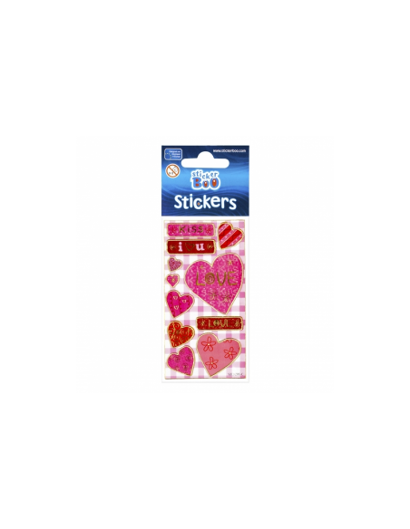 Abtibilduri - inimi / love, set 11-13 buc, 7x18 cm, Sticker Boo, 225030