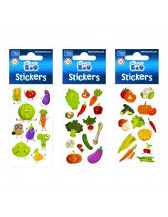 Abtibilduri - legume, set 14 buc, 7x18 cm, Sticker Boo, 483491