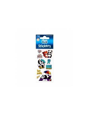 Abtibilduri - lenes, lama, panda, set 9-10 buc, 7x18 cm, Sticker Boo, 471544