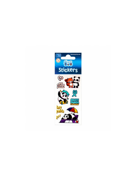 Abtibilduri - lenes, lama, panda, set 9-10 buc, 7x18 cm, Sticker Boo, 471544