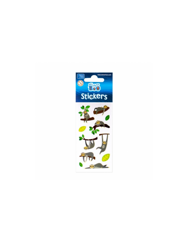 Abtibilduri - lenes, lama, panda, set 9-10 buc, 7x18 cm, Sticker Boo, 471544