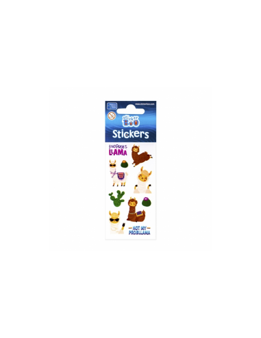 Abtibilduri - lenes, lama, panda, set 9-10 buc, 7x18 cm, Sticker Boo, 471544
