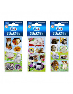 Abtibilduri - pisici, set 7-8 buc, 18x7 cm, Sticker Boo, 237280