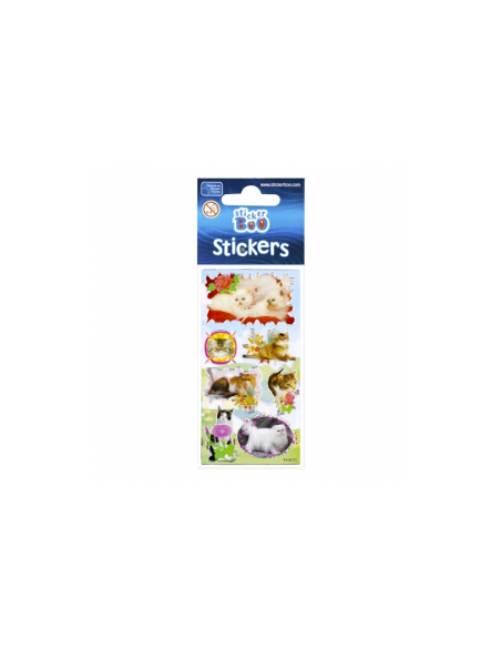 Abtibilduri - pisici, set 7-8 buc, 18x7 cm, Sticker Boo, 237280