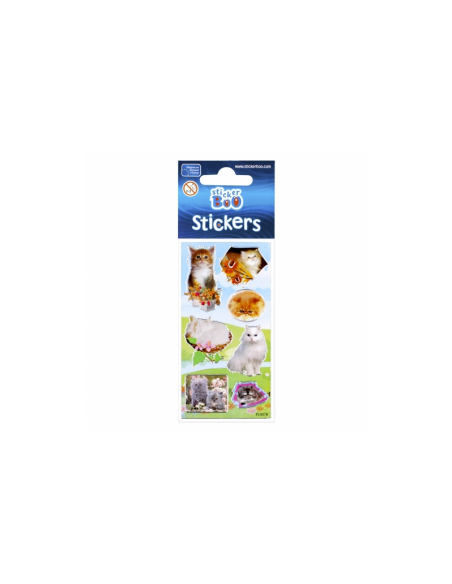 Abtibilduri - pisici, set 7-8 buc, 18x7 cm, Sticker Boo, 237280