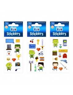 Abtibilduri - pixel, set 12 buc, 18x7 cm, Sticker Boo, 471545