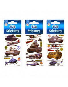 Abtibilduri - vehicule militare, set 9-10 buc, Sticker Boo, 225022