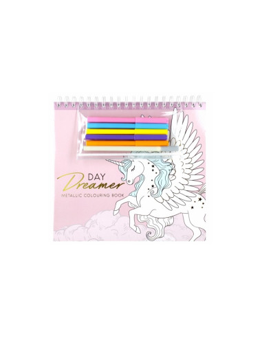 Set creativ - Carte cu activitati, Day Dreamer, cu 5 carioci, 1 liner, Starpak, 497701