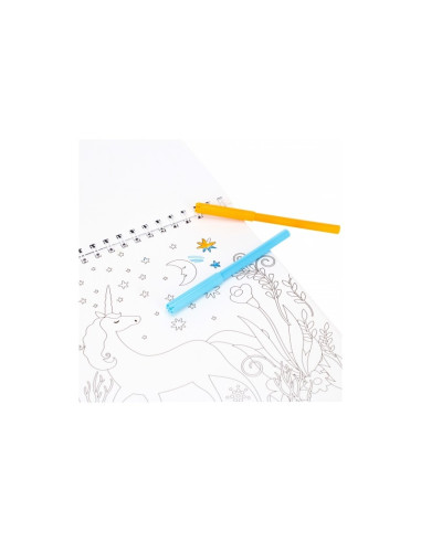 Set creativ - Carte cu activitati, Day Dreamer, cu 5 carioci, 1 liner, Starpak, 497701