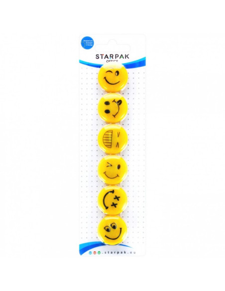 Magneti Starpak 378346 emoji, galben, set 6 modele