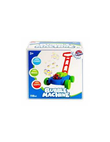 Jucarie masina tuns iarba cu baloane din sapun + solutie, My Bubble, plastic, 468959, 118ml