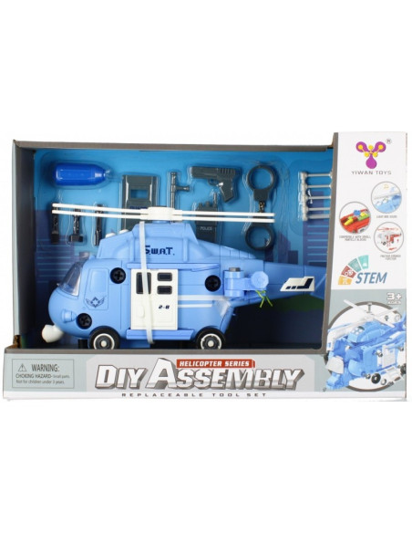 Elicopter cu accesorii MegaCreative 499168, 35cm, cu sunete si lumini, plastic, multicolor, 3+ ani