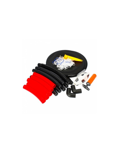 Set Fotbal - Mickey Mouse, include 1x poarta, plasa, pompa, minge, rosu-negru, 3+ ani, MegaCreative, 450342