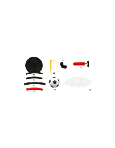 Set Fotbal - Mickey Mouse, include 1x poarta, plasa, pompa, minge, rosu-negru, 3+ ani, MegaCreative, 450342