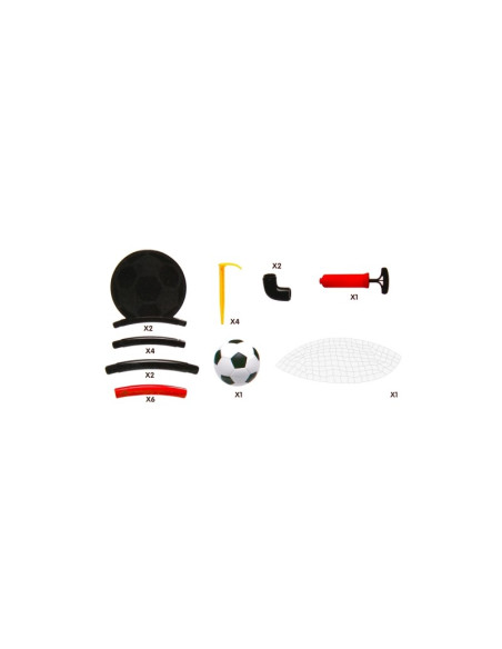 Set Fotbal - Mickey Mouse, include 1x poarta, plasa, pompa, minge, rosu-negru, 3+ ani, MegaCreative, 450342
