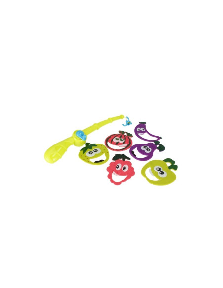 Set de pescuit - undita si fructe - 7 piese, MegaCreative 511324, 3+ ani