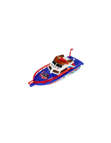 Barca de viteza MegaCreative 443498, 23cm, cu sunete si lumini, necesita baterii 3xAA, plastic, diverse culori, 3+ ani