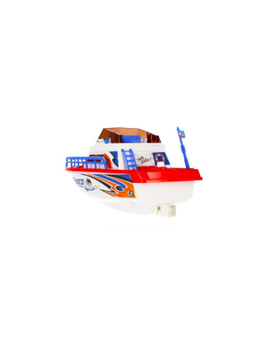 Barca de viteza MegaCreative 443498, 23cm, cu sunete si lumini, necesita baterii 3xAA, plastic, diverse culori, 3+ ani