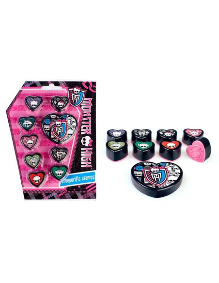 Jucarie set 8 stampile + tusiera MegaCreative Monster High, 285405, +3 ani