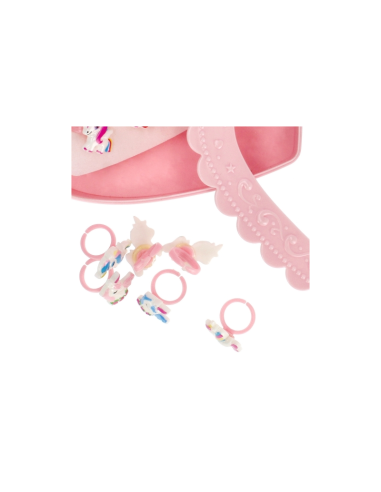 Set fashion - cutie de bijuterii cu inele - 20buc / set, MegaCreative 454576, 3+ ani