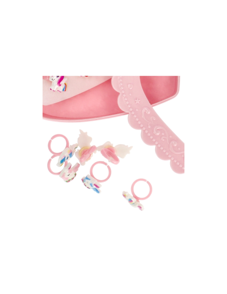 Set fashion - cutie de bijuterii cu inele - 20buc / set, MegaCreative 454576, 3+ ani